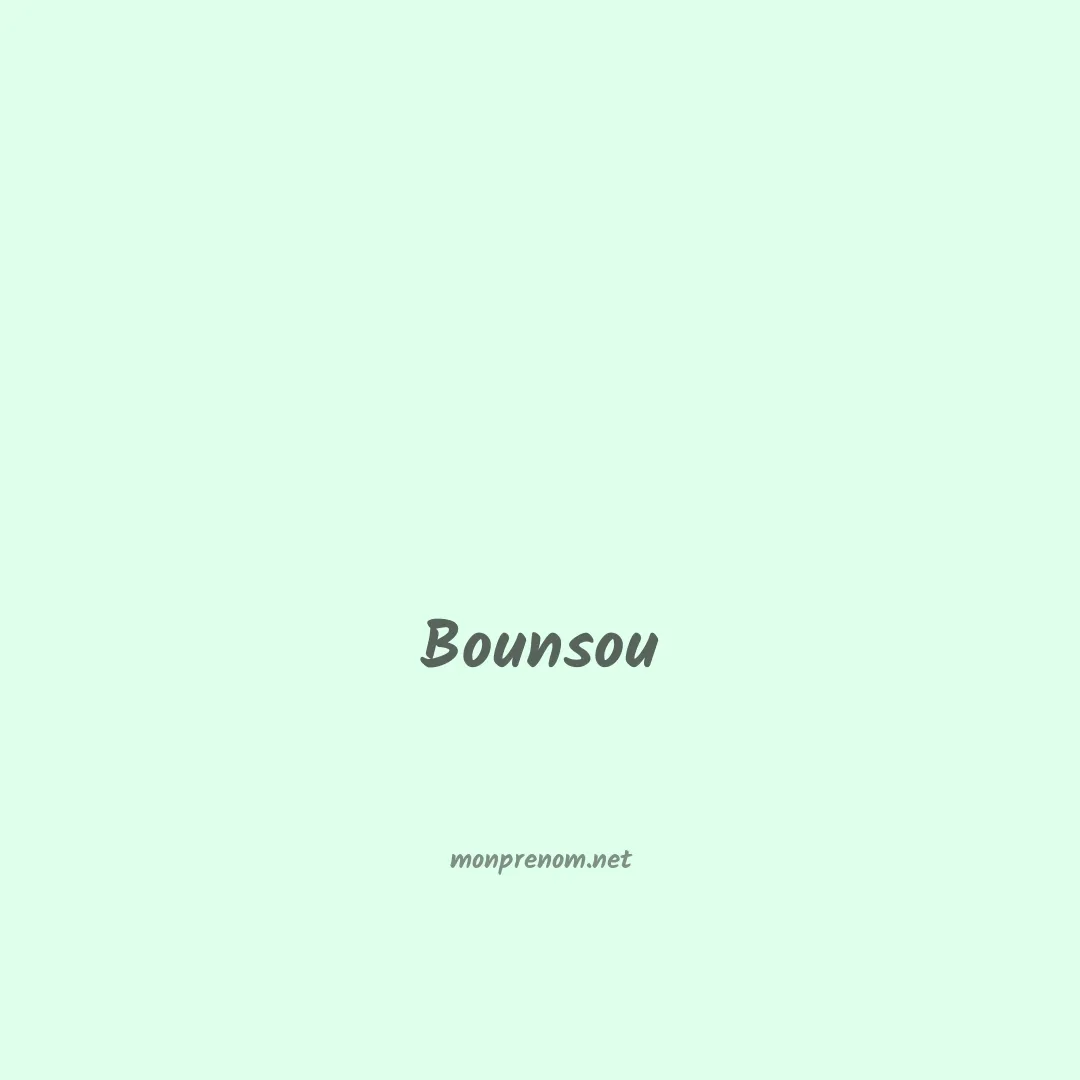 Bounsou en chinois