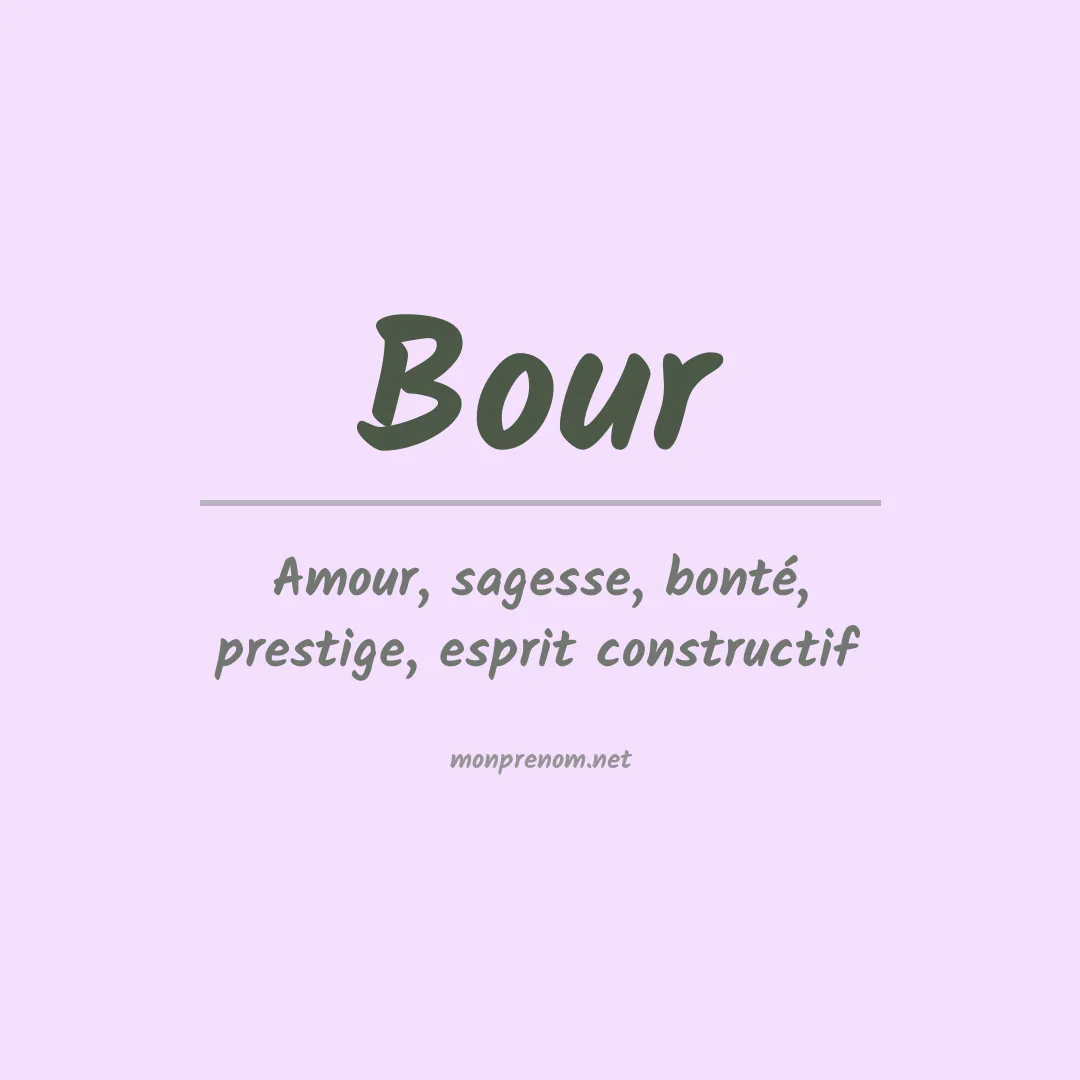 Prénom Bour