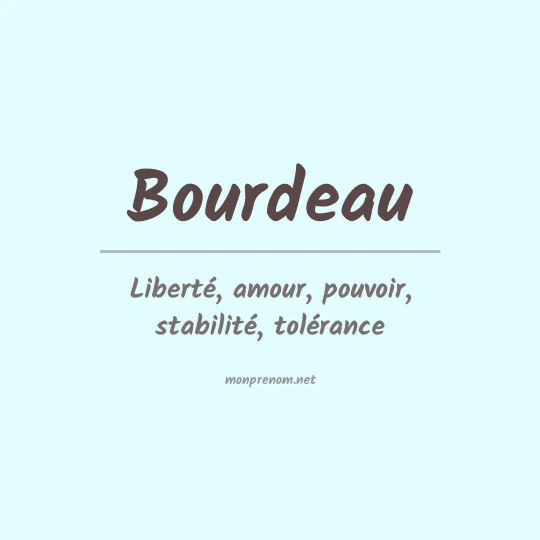 Prénom Bourdeau