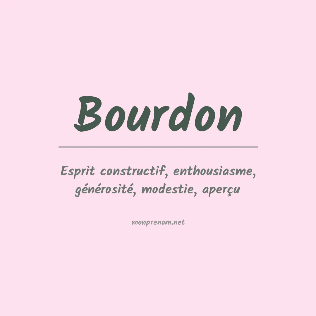 Prénom Bourdon