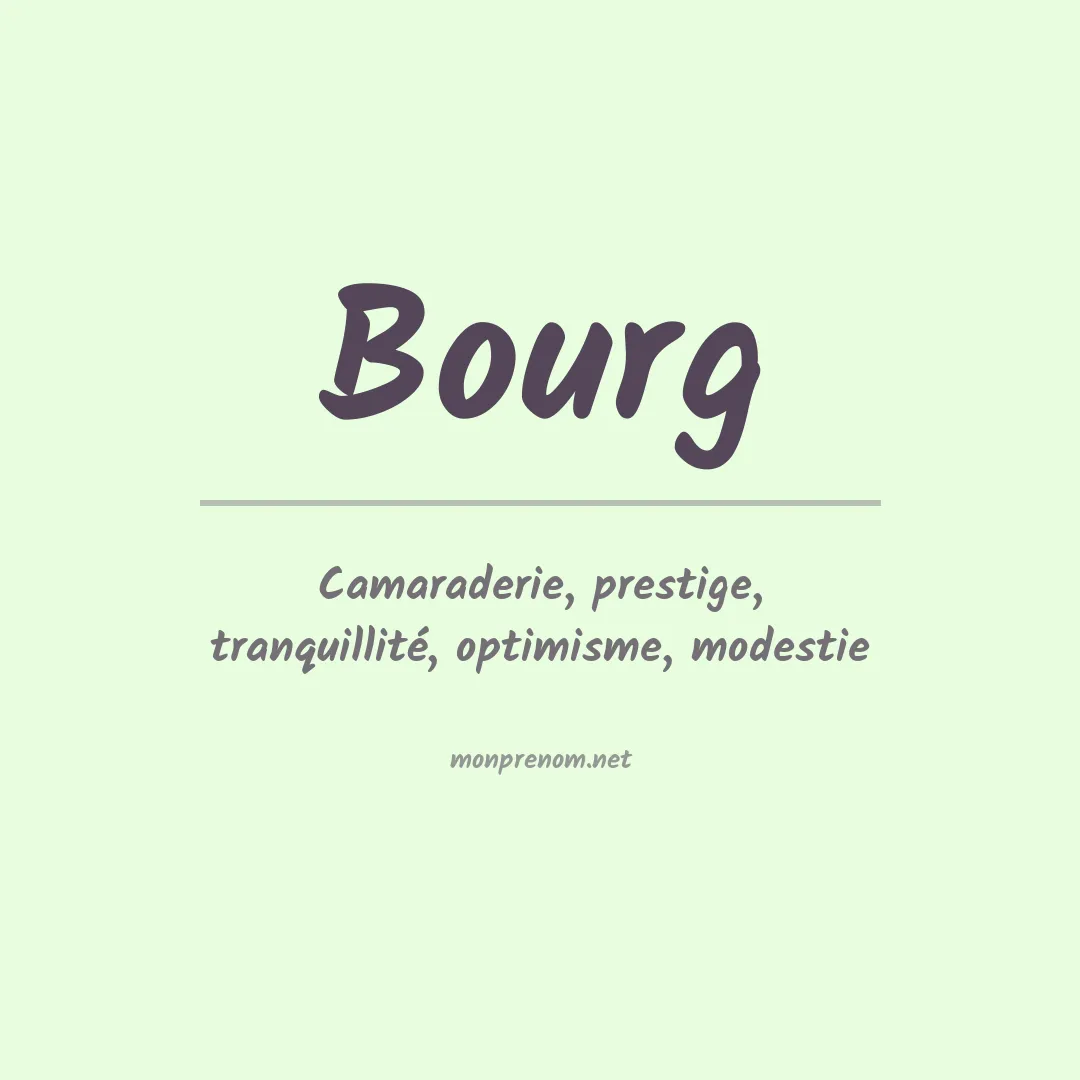 Prénom Bourg