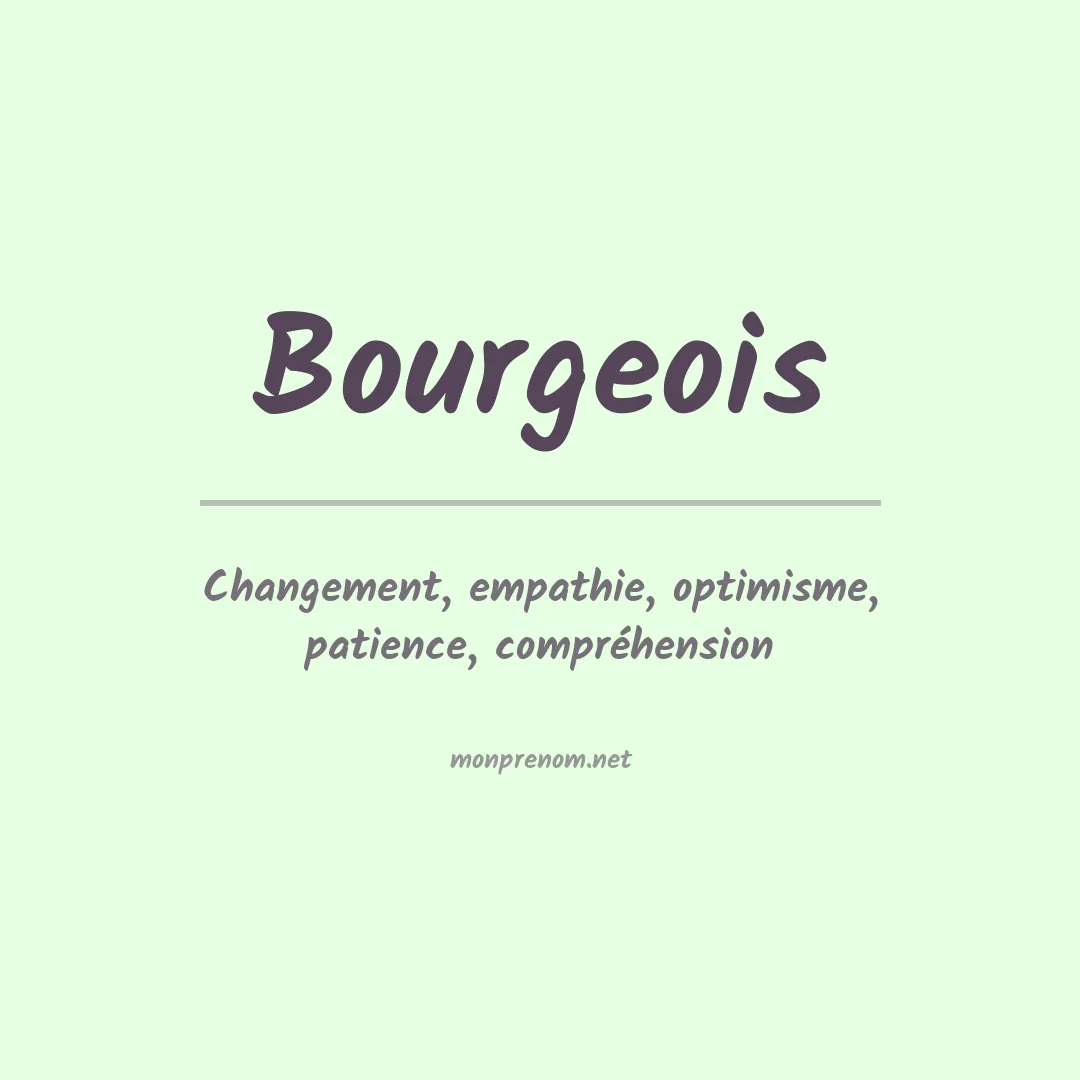 Prénom Bourgeois