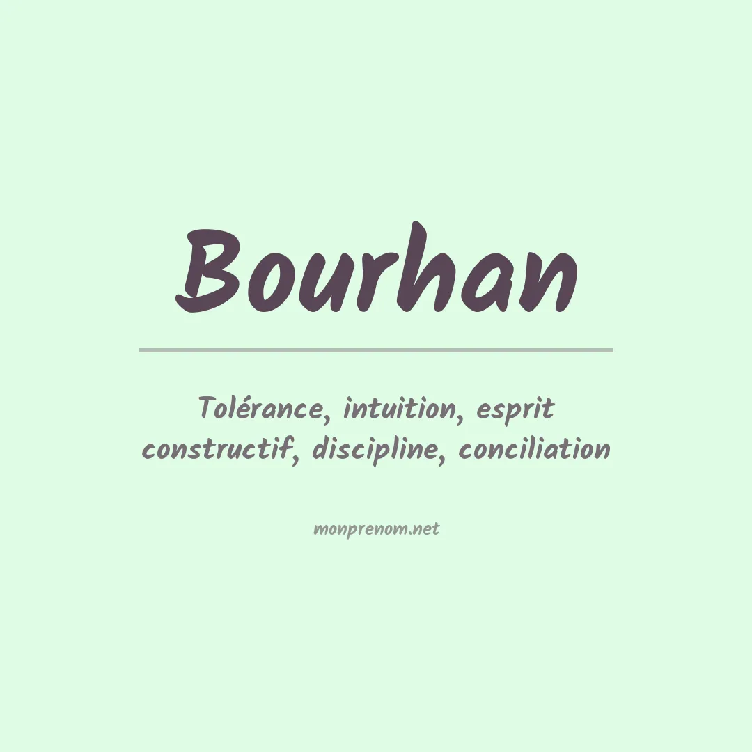 Signification du prénom Bourhan