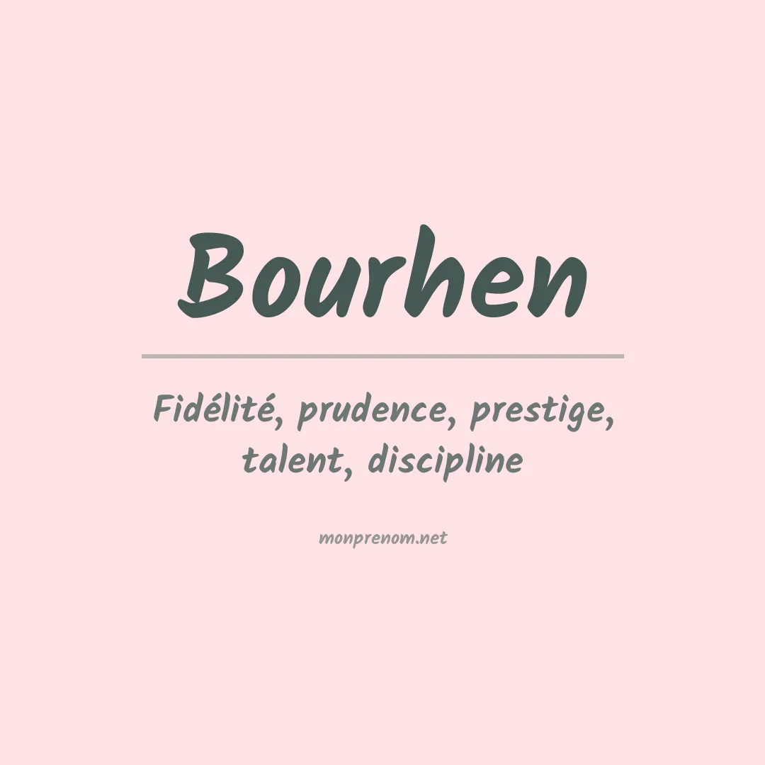 Signification du prénom Bourhen