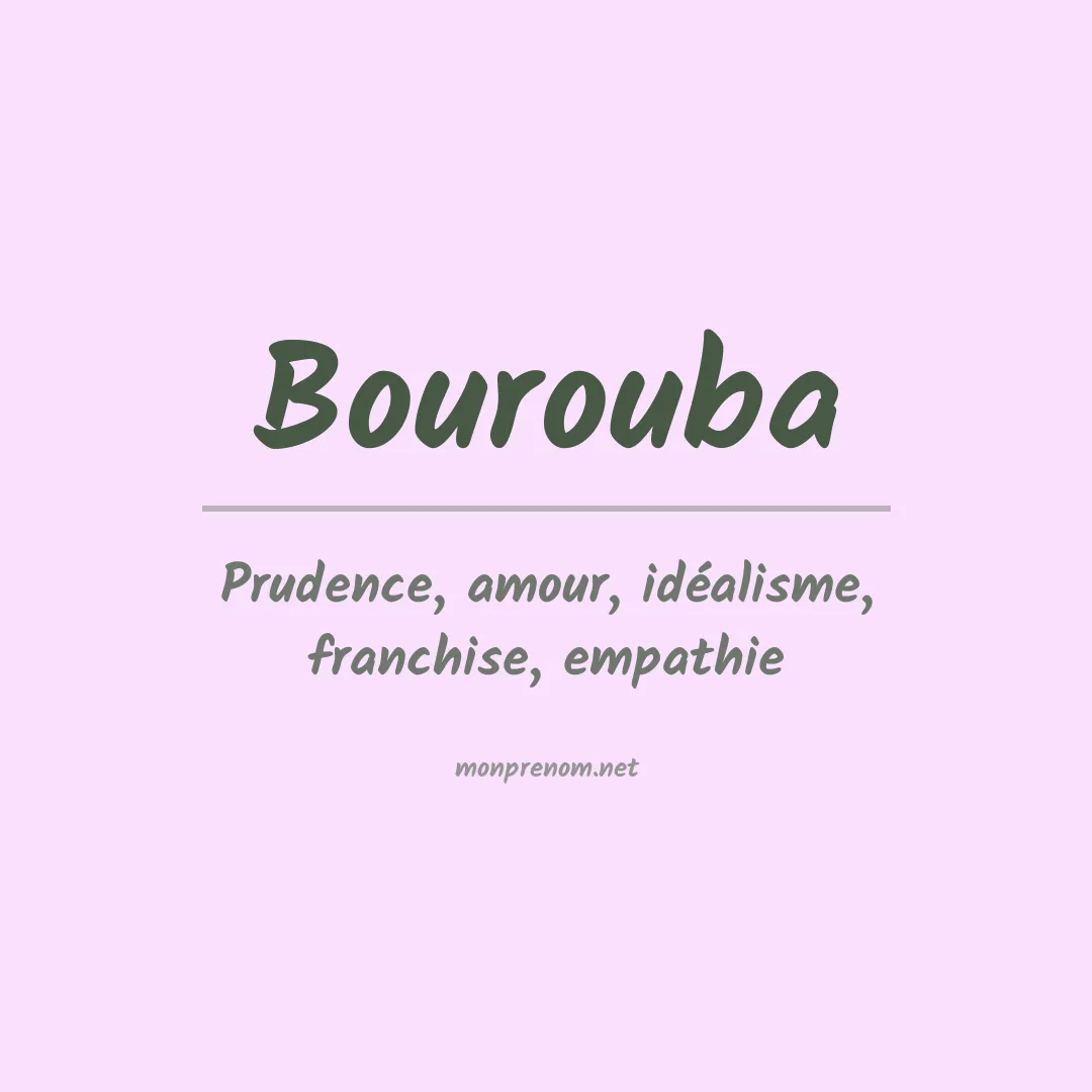 Signification du prénom Bourouba