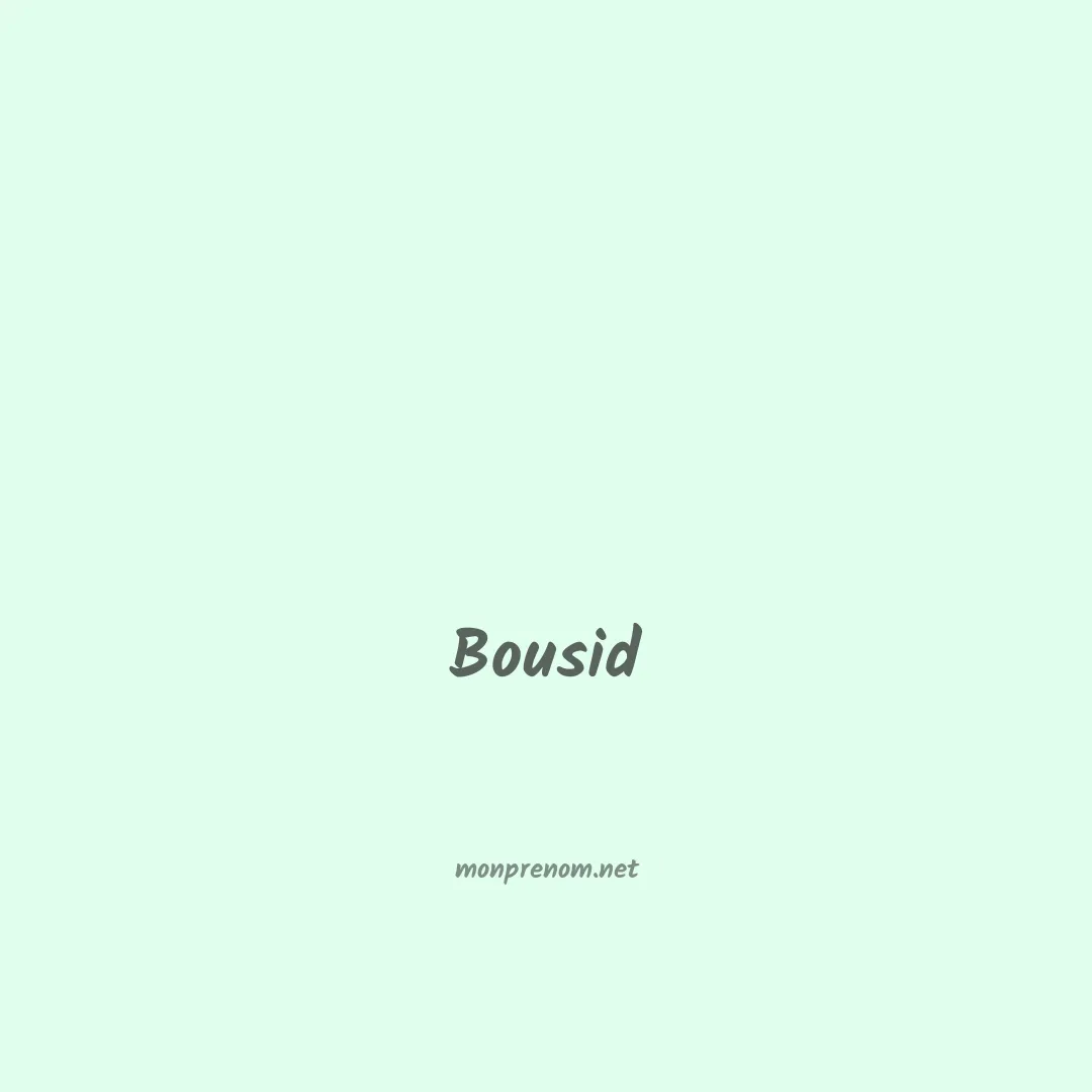 Bousid en chinois