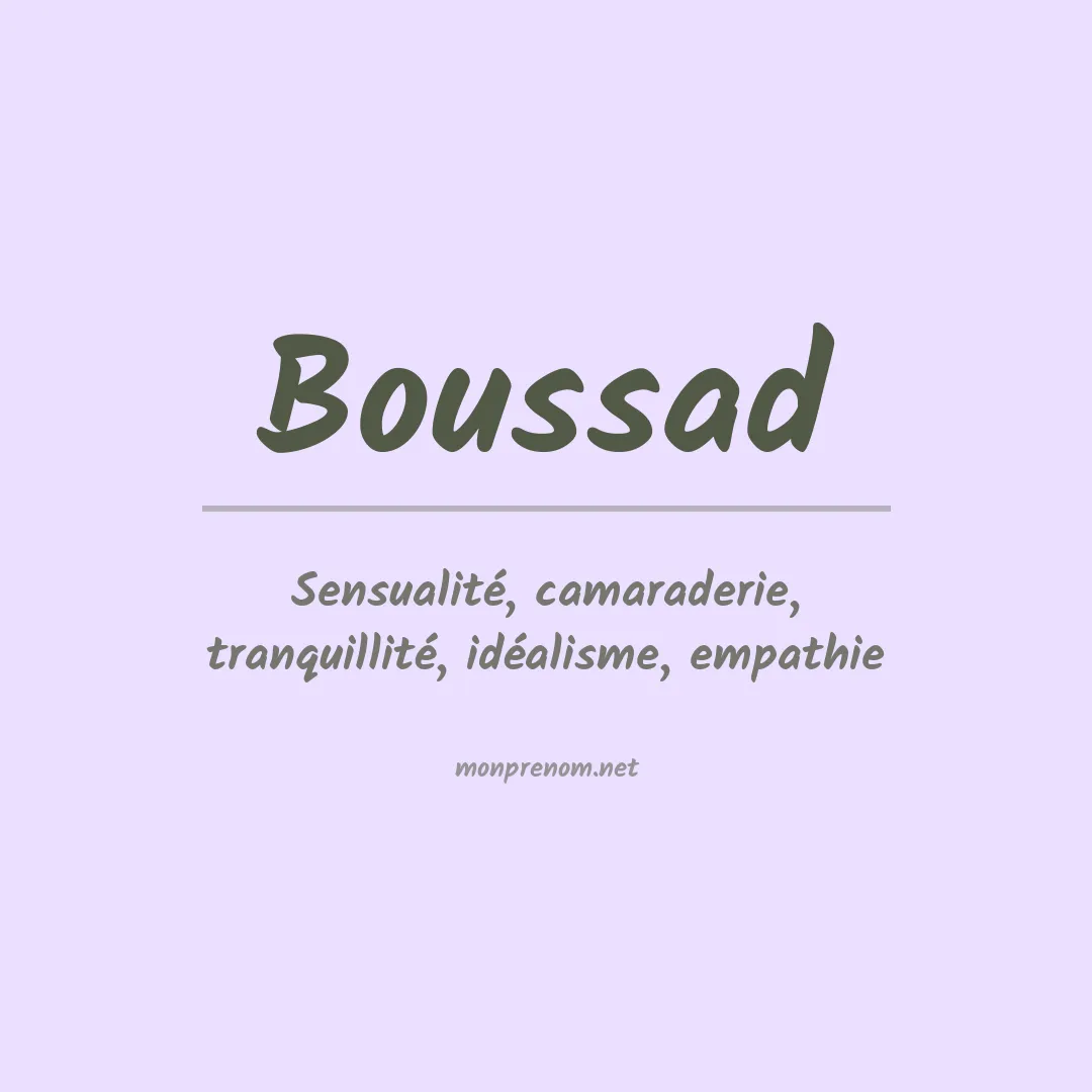 Signification du prénom Boussad