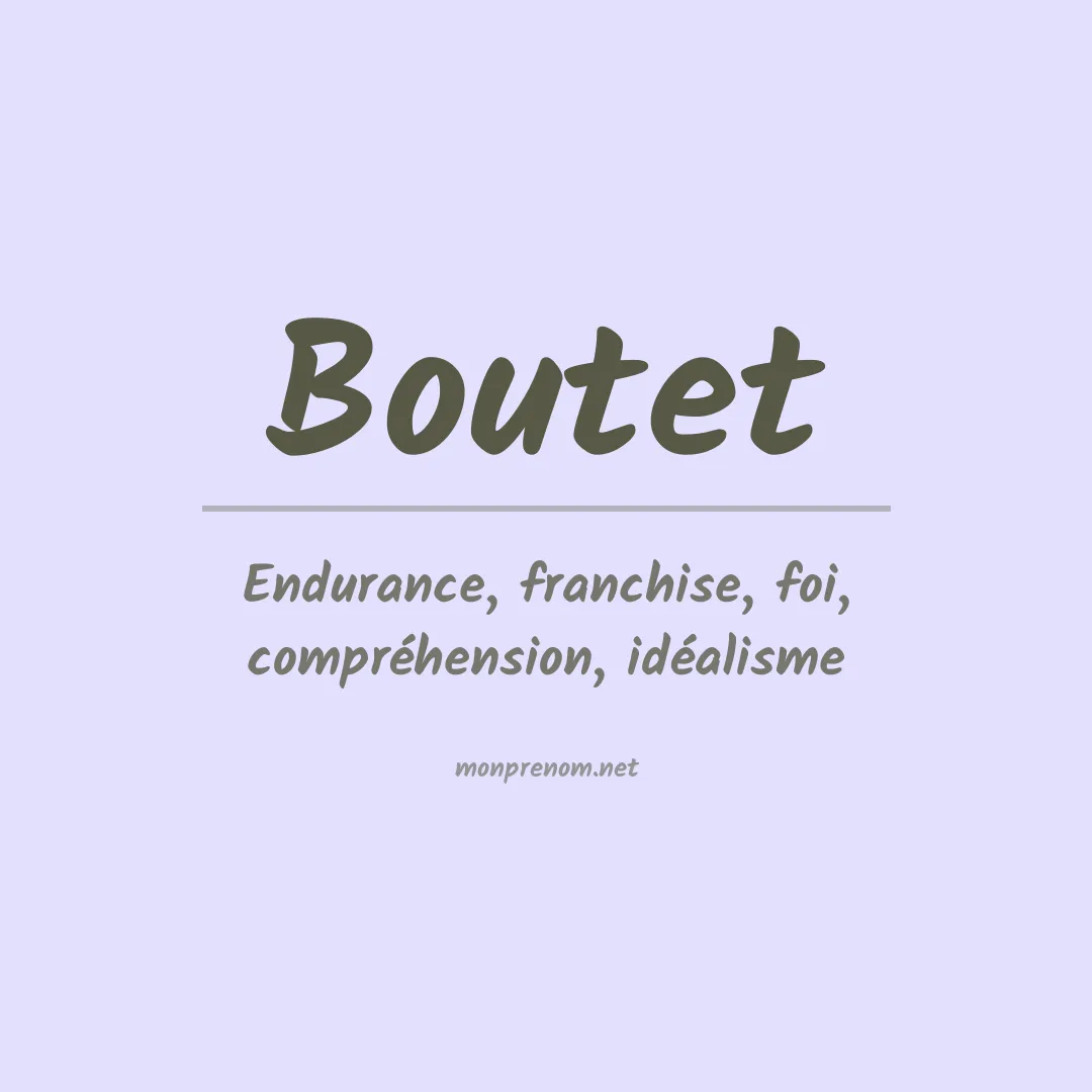 Prénom Boutet