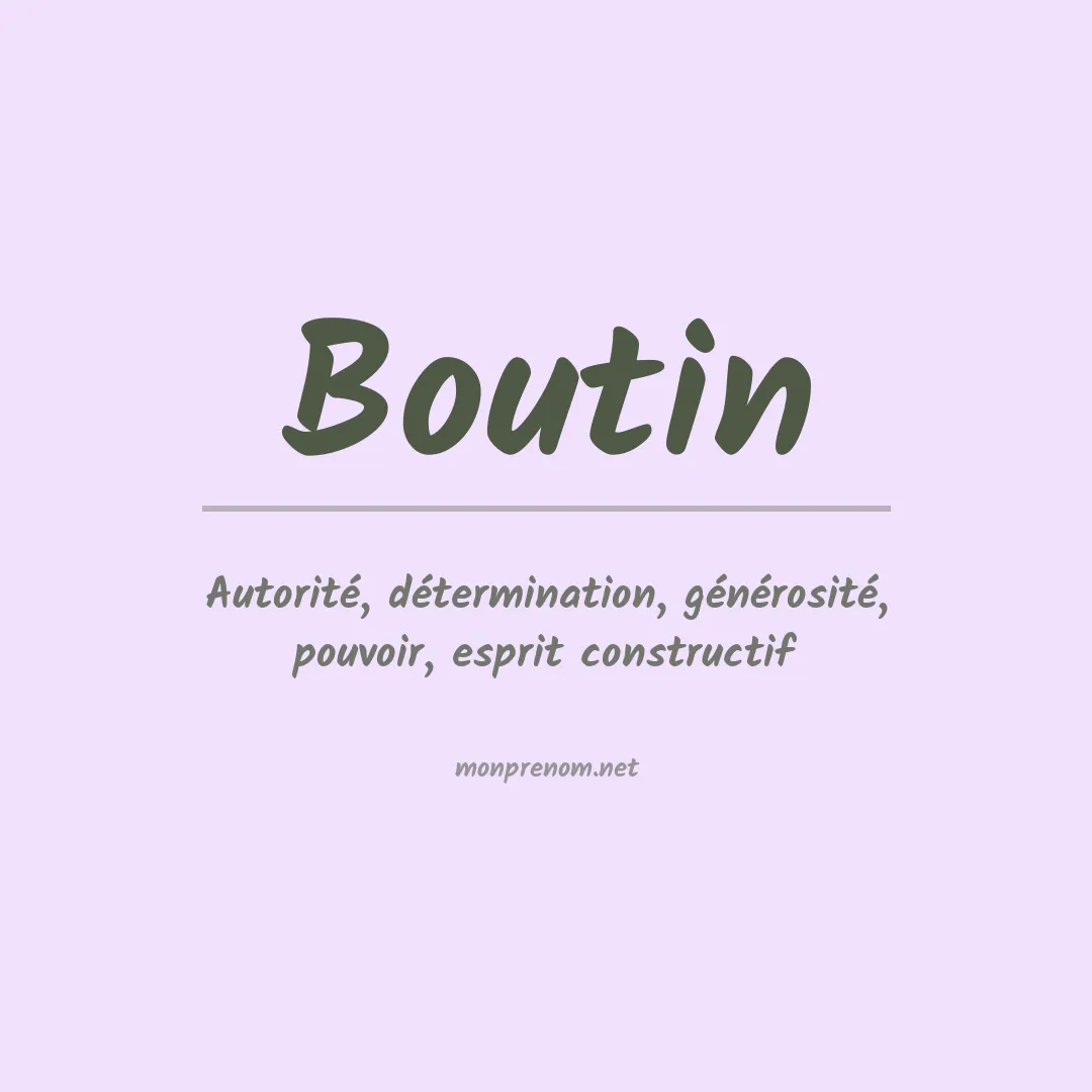 Prénom Boutin