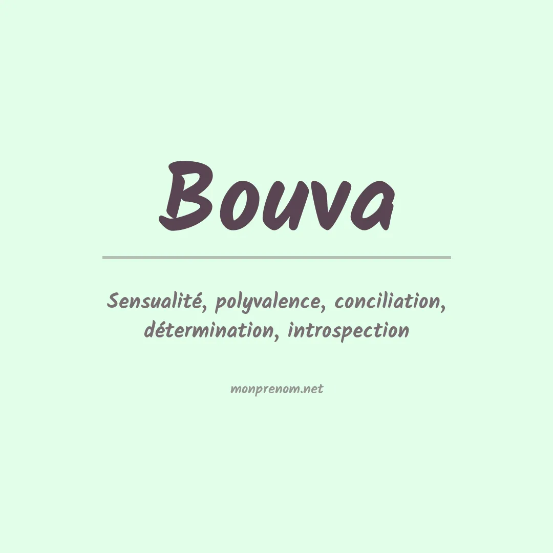 Signification du prénom Bouva