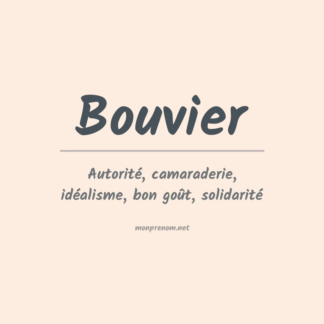 Prénom Bouvier