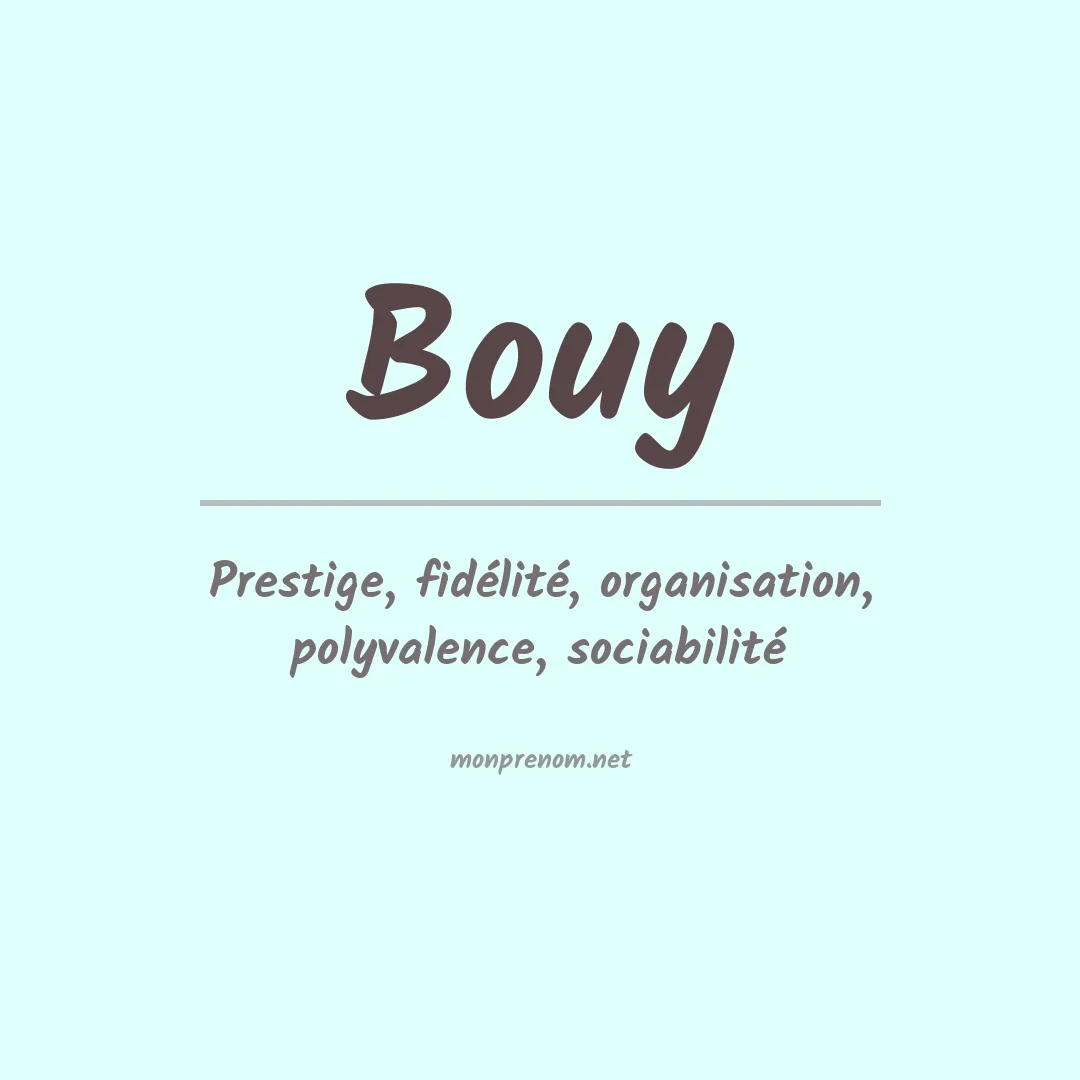 Signification du prénom Bouy