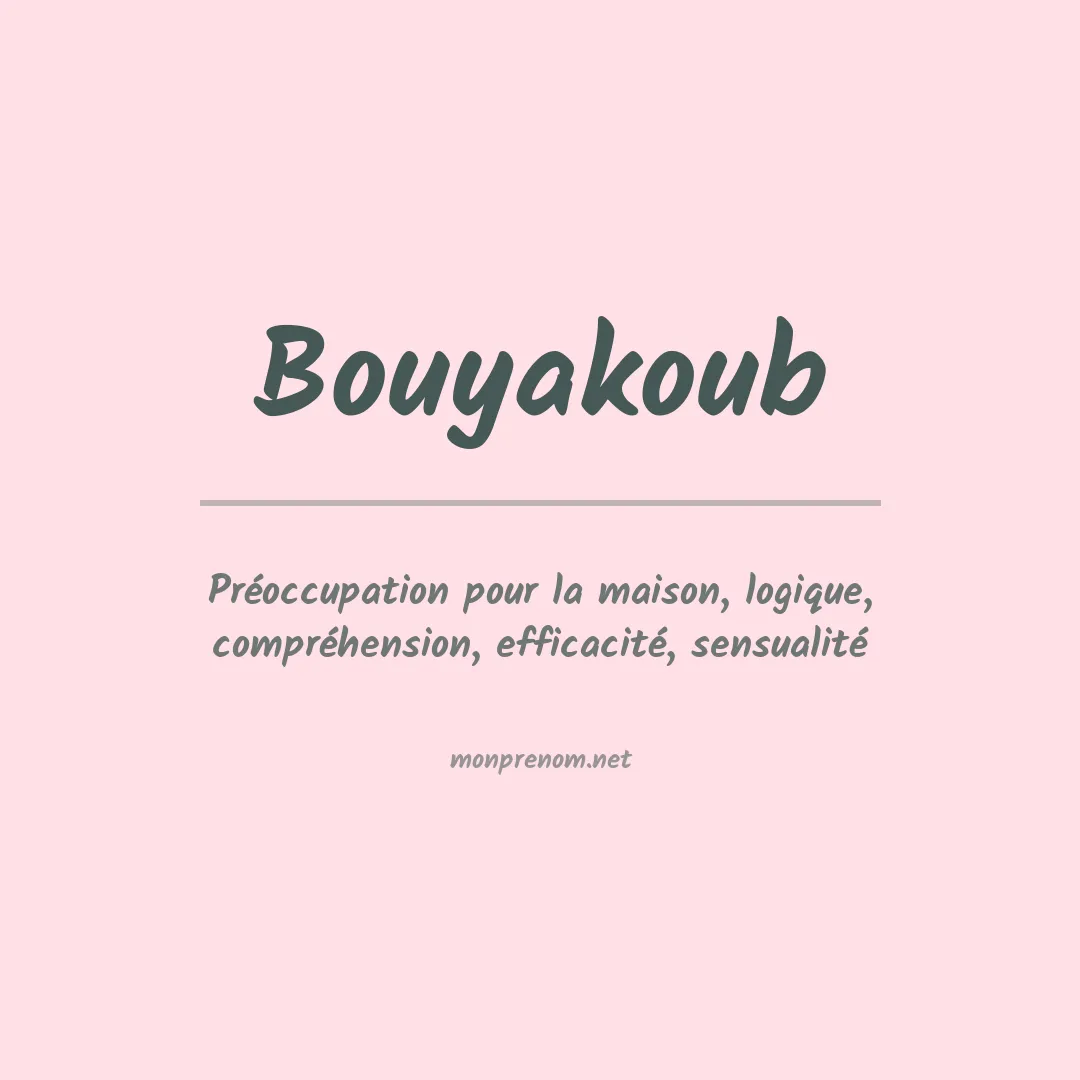 Prénom Bouyakoub