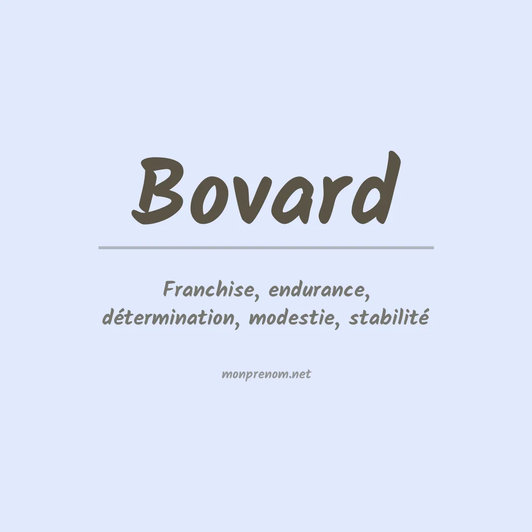 Prénom Bovard