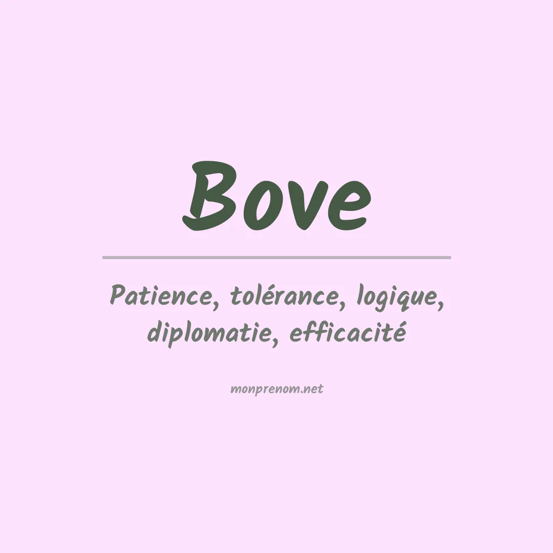 Prénom Bove