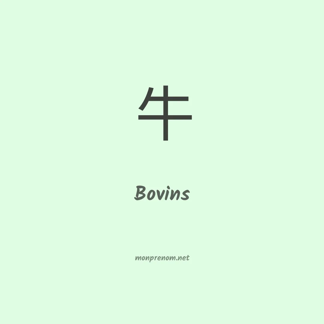 Bovins en chinois
