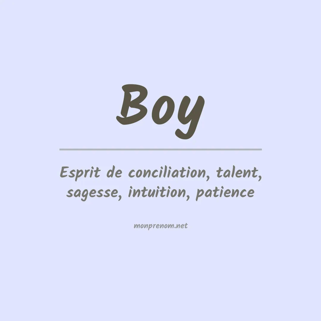 Prénom Boy