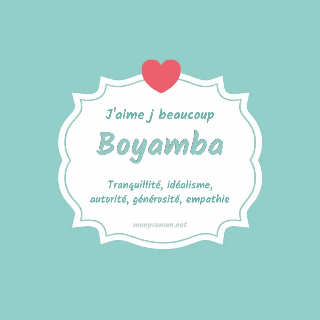 J'aime beaucoup Boyamba