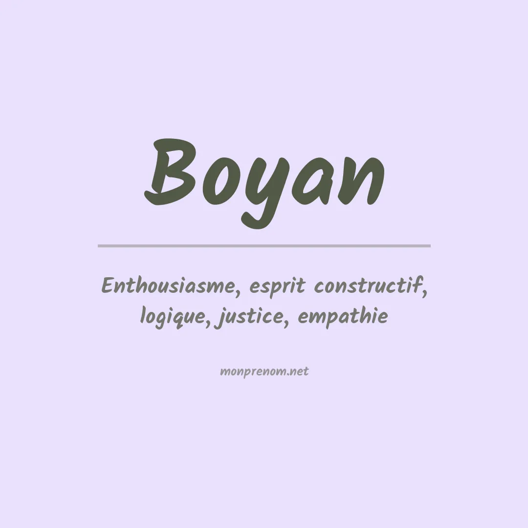 Prénom Boyan
