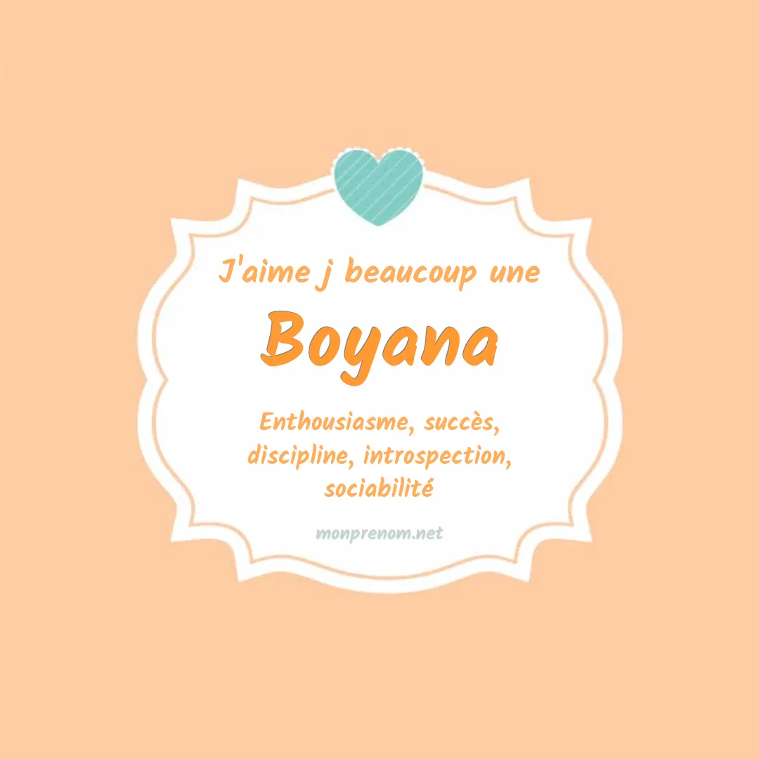 J'aime beaucoup Boyana