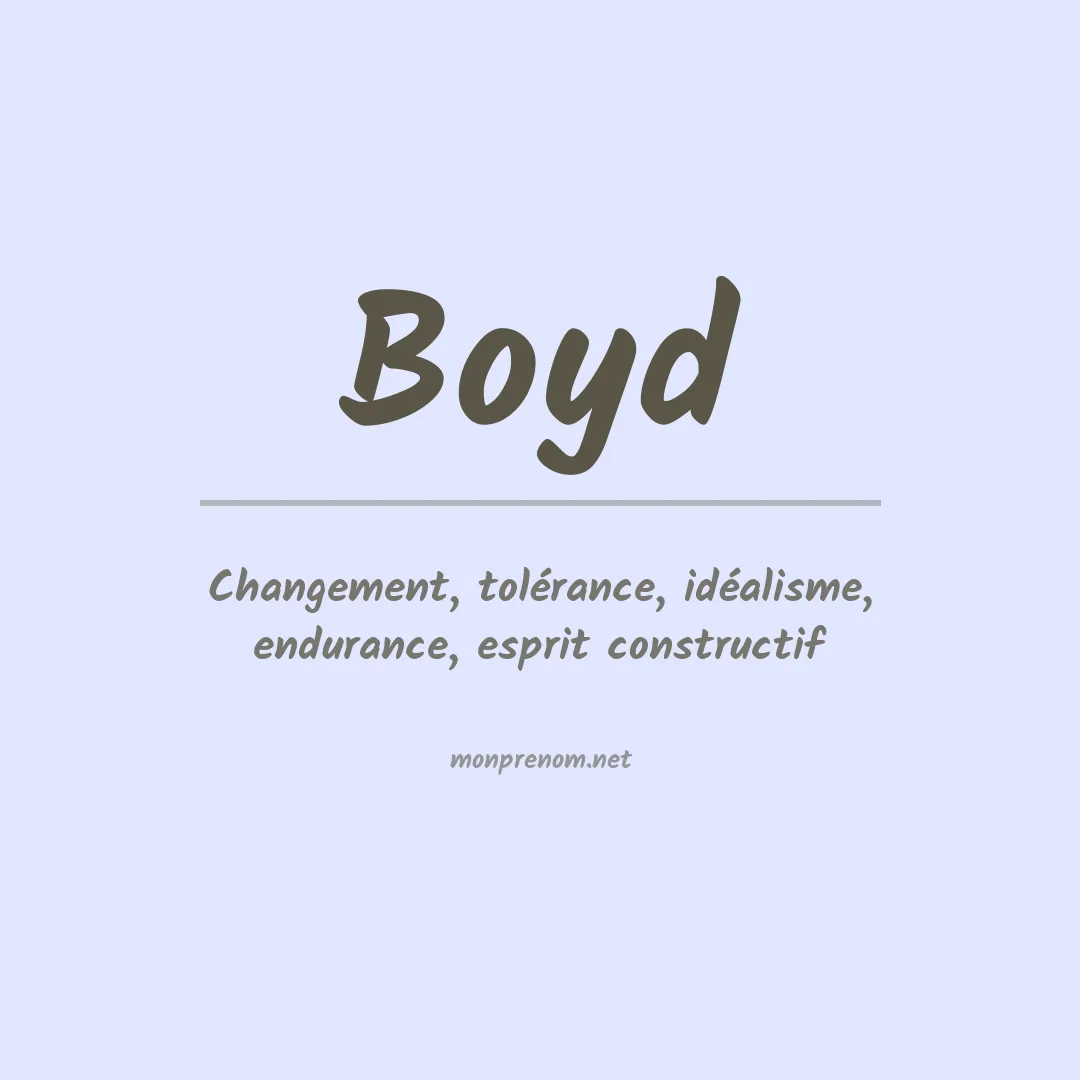 Prénom Boyd