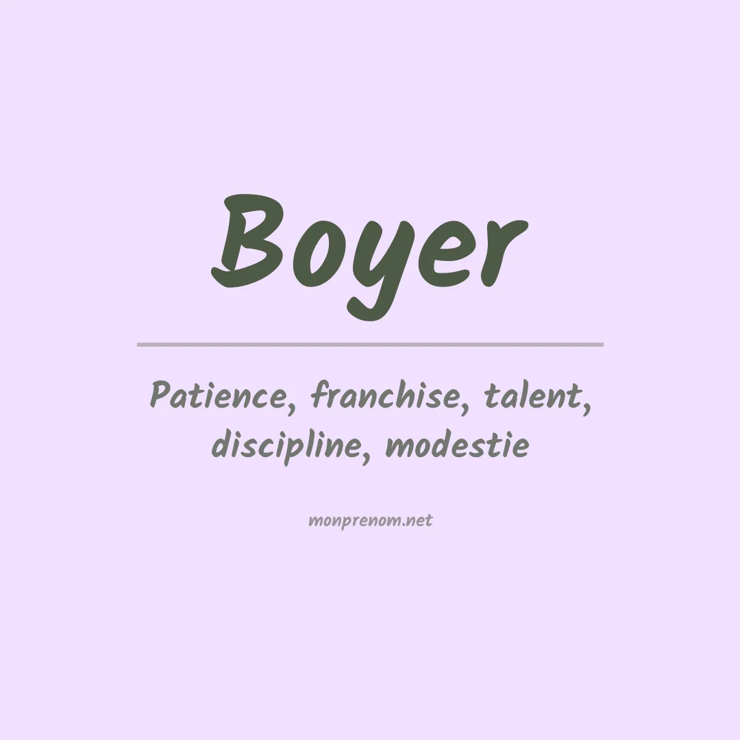 Prénom Boyer