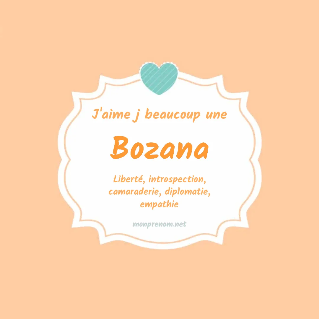 J'aime beaucoup Bozana