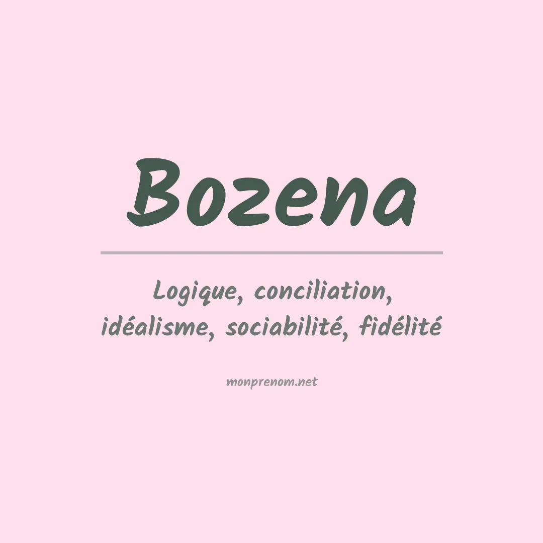 Signification du prénom Bozena