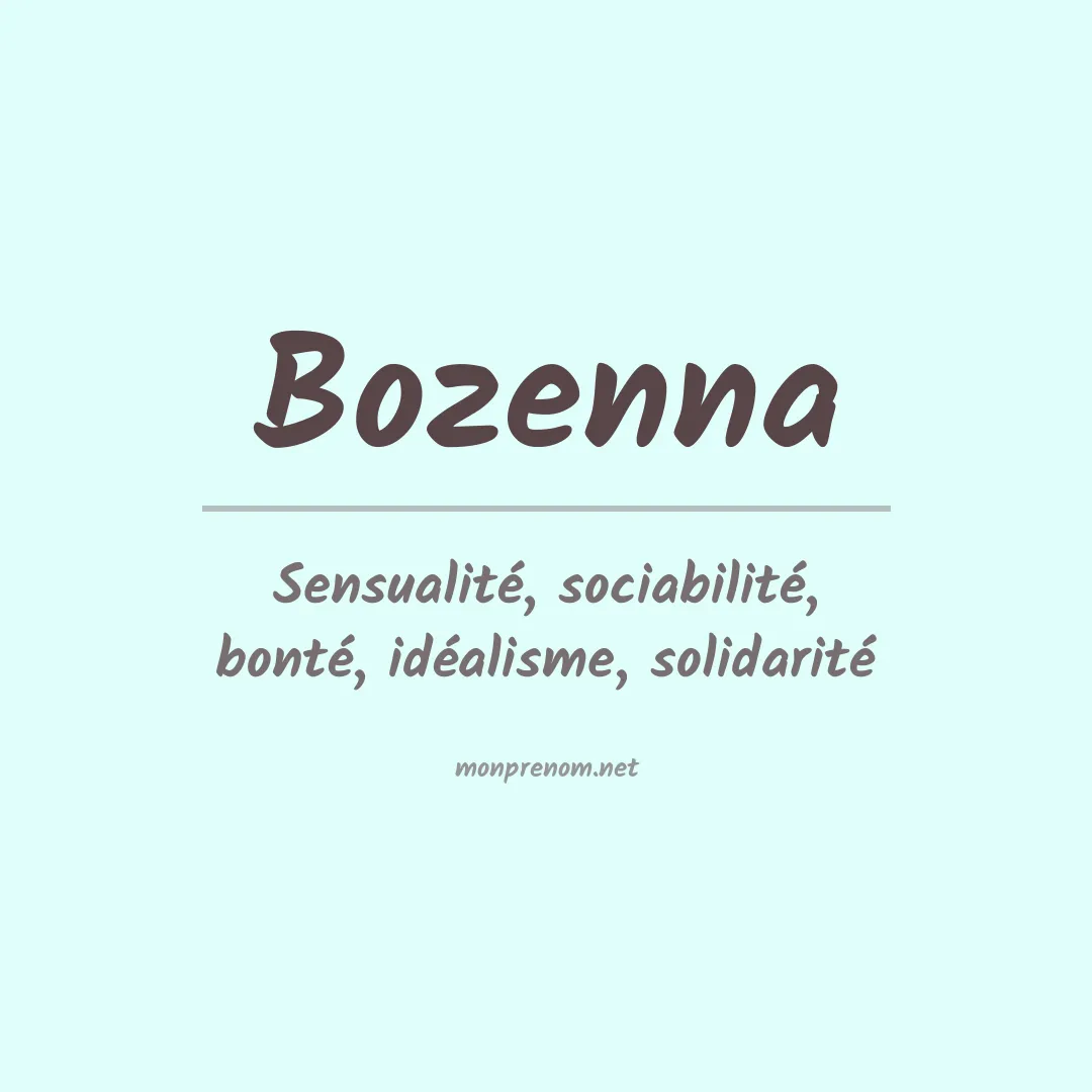 Signification du prénom Bozenna