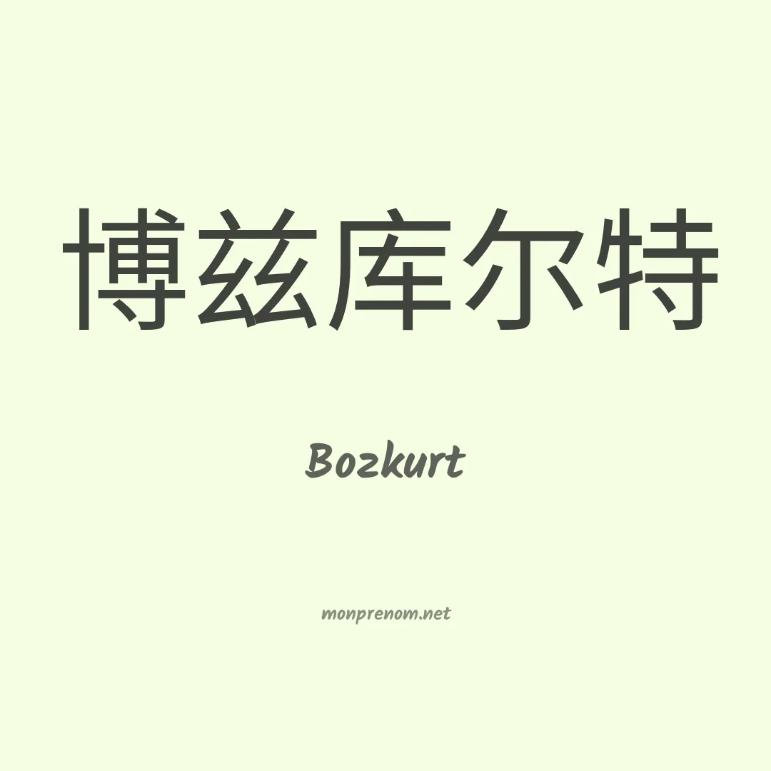 Bozkurt en chinois