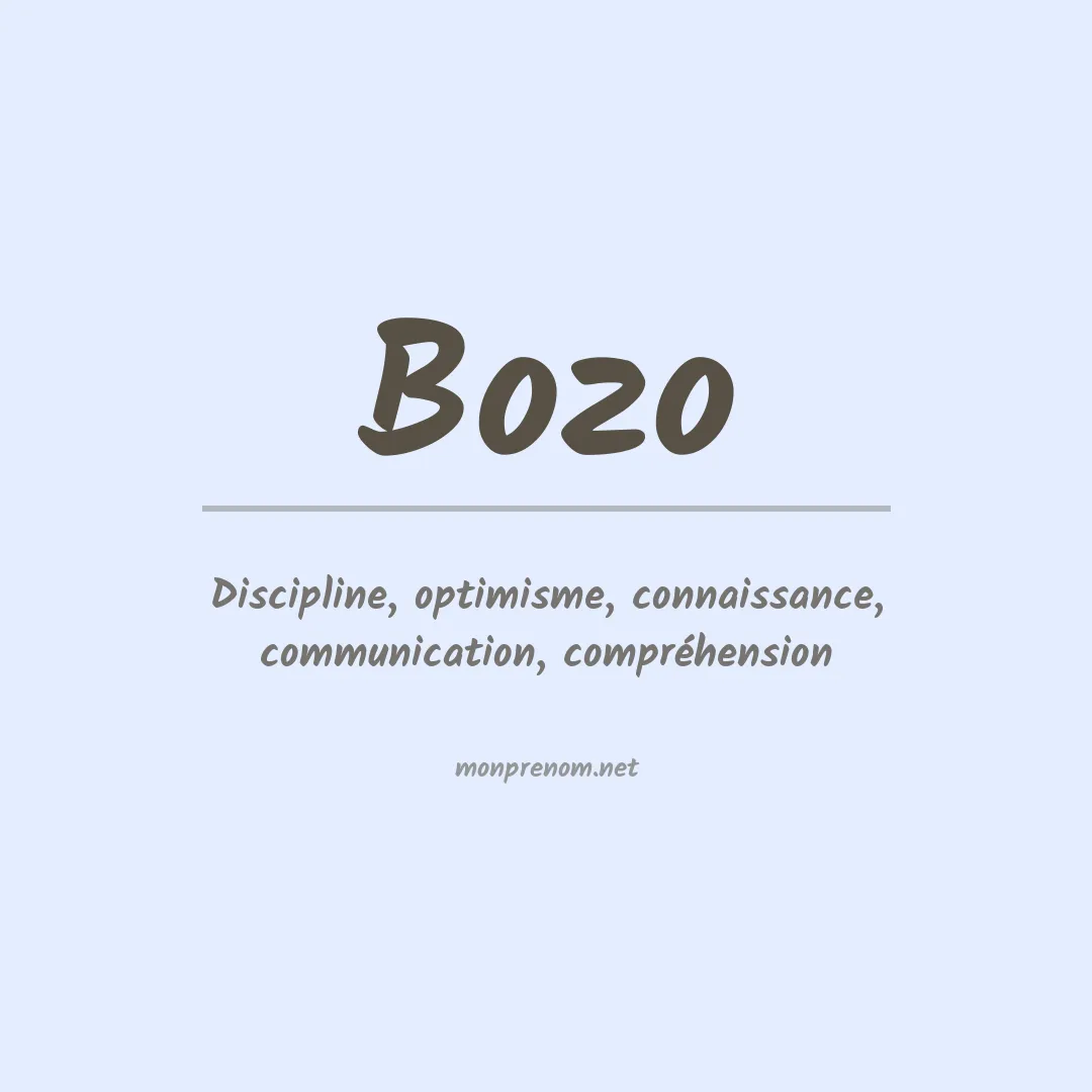 Signification du prénom Bozo