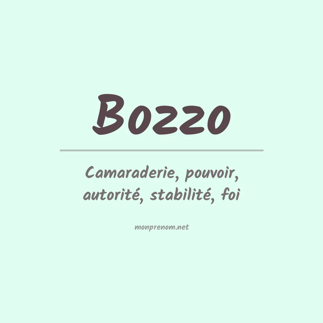 Prénom Bozzo