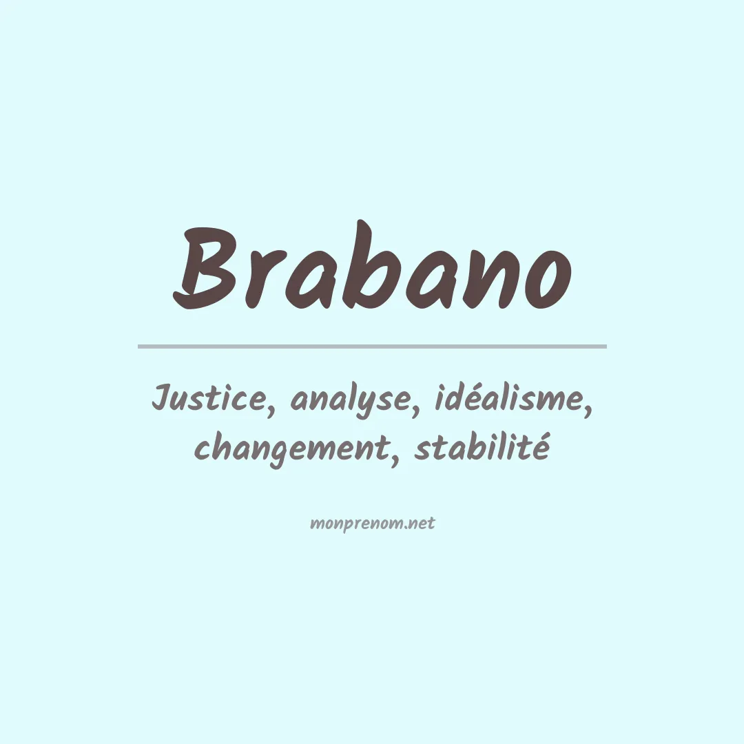 Signification du prénom Brabano