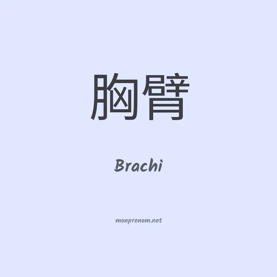 Brachi en chinois