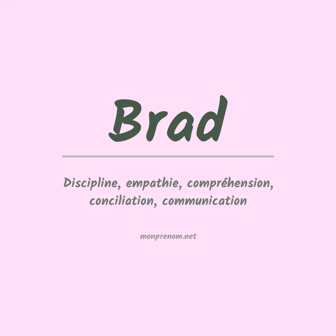 Prénom Brad