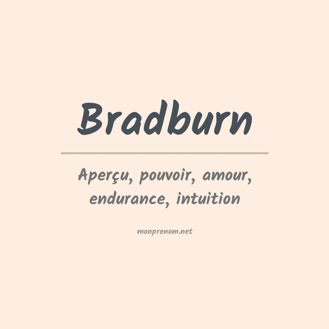 Prénom Bradburn