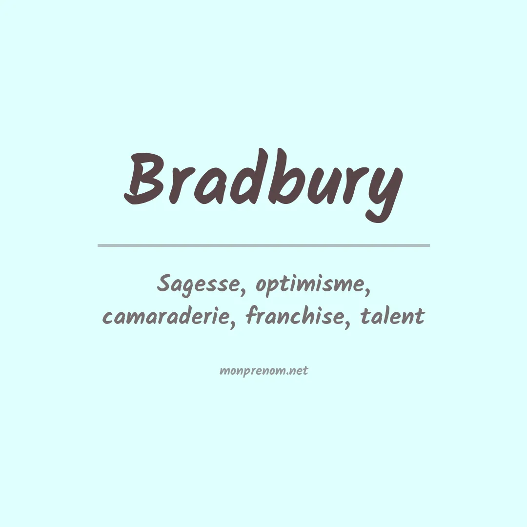 Prénom Bradbury