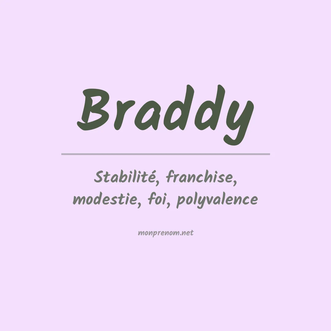 Prénom Braddy