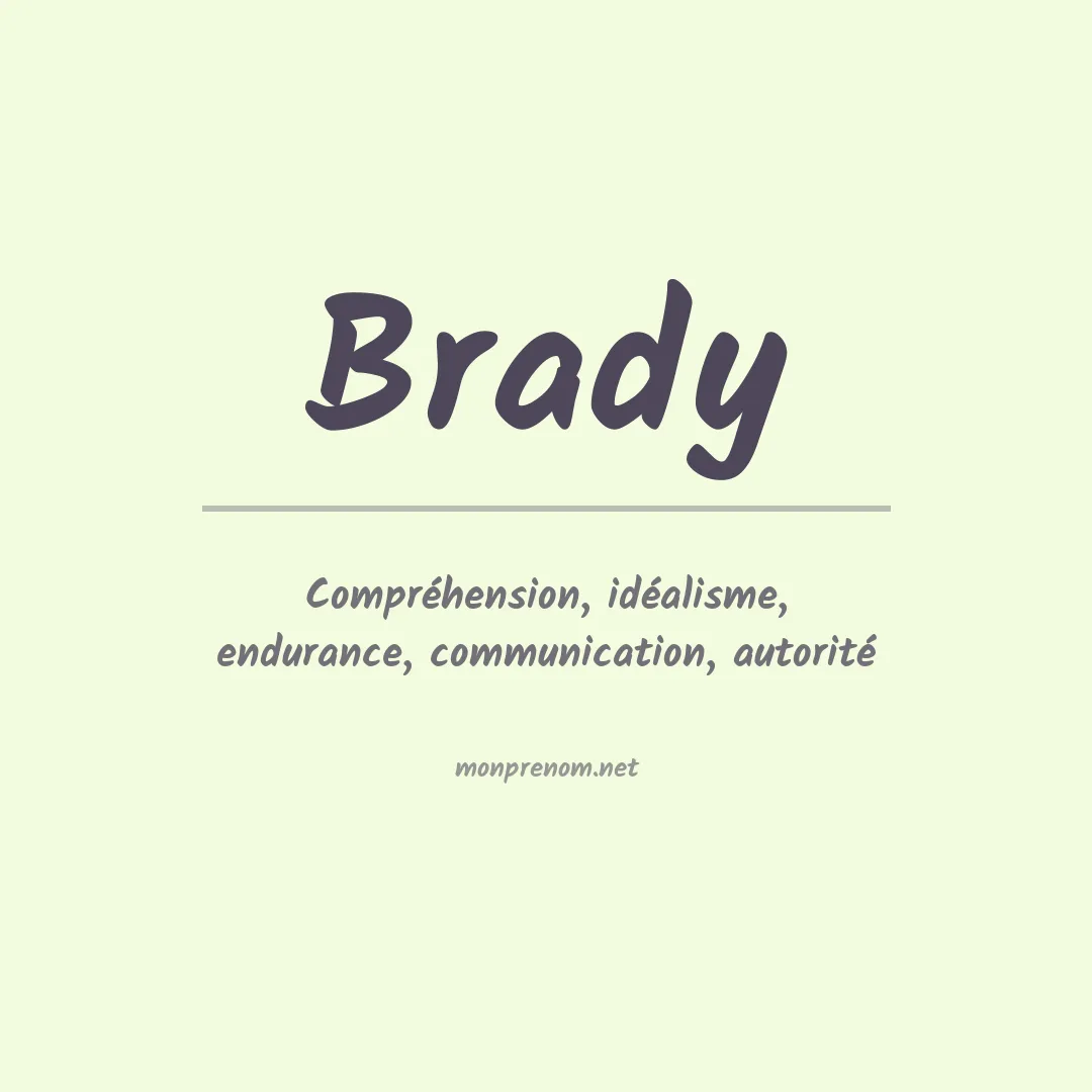 Prénom Brady