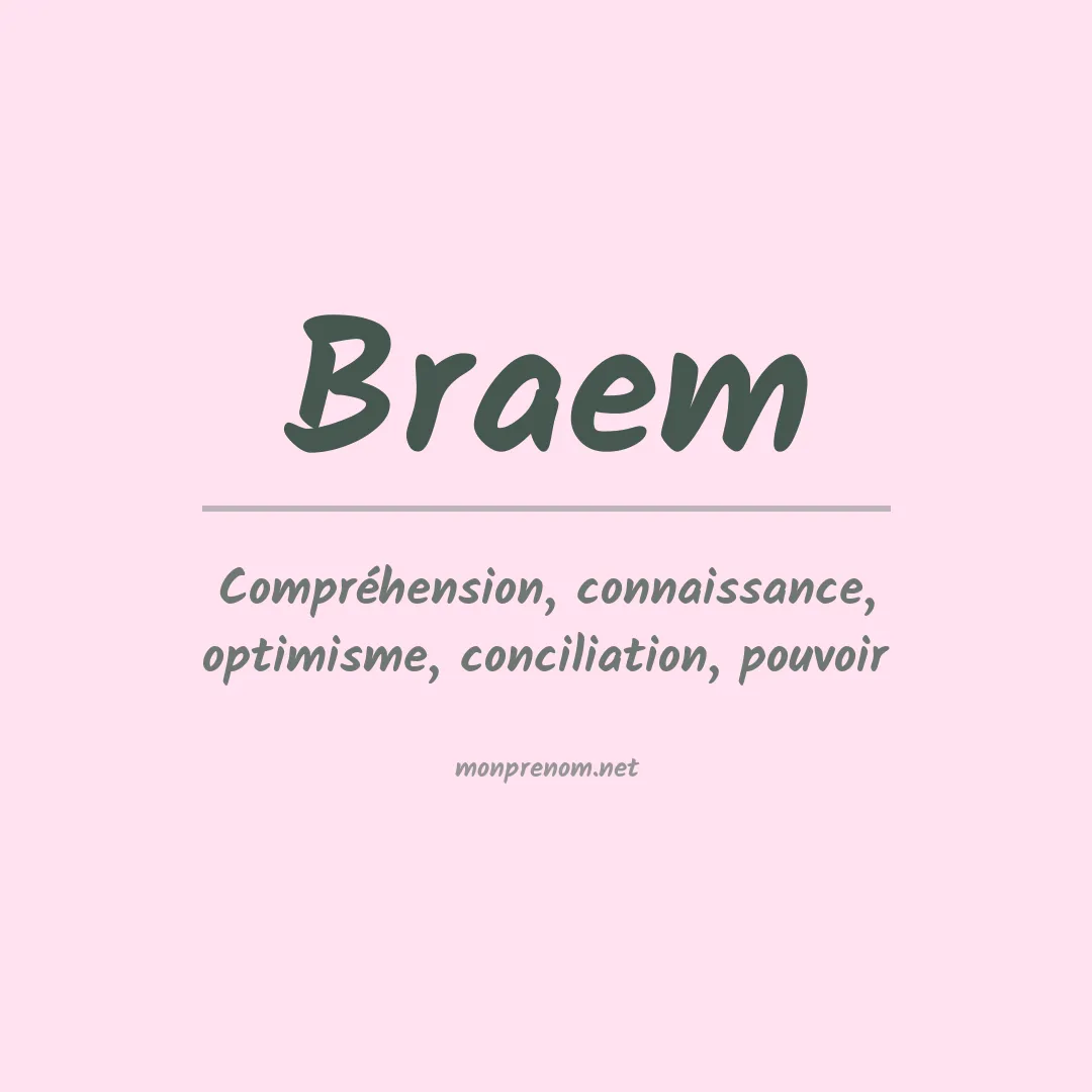 Signification du prénom Braem
