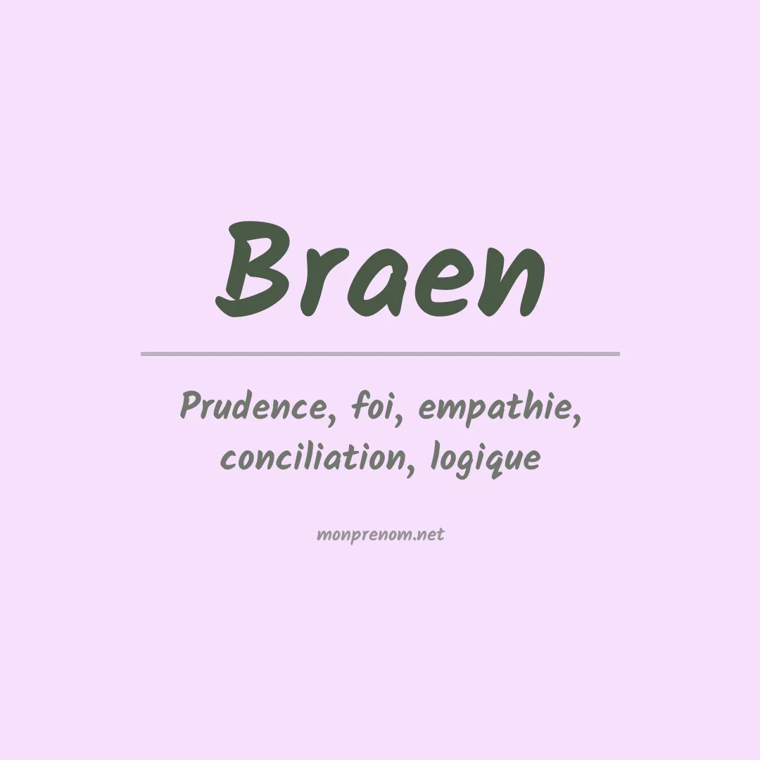Signification du prénom Braen