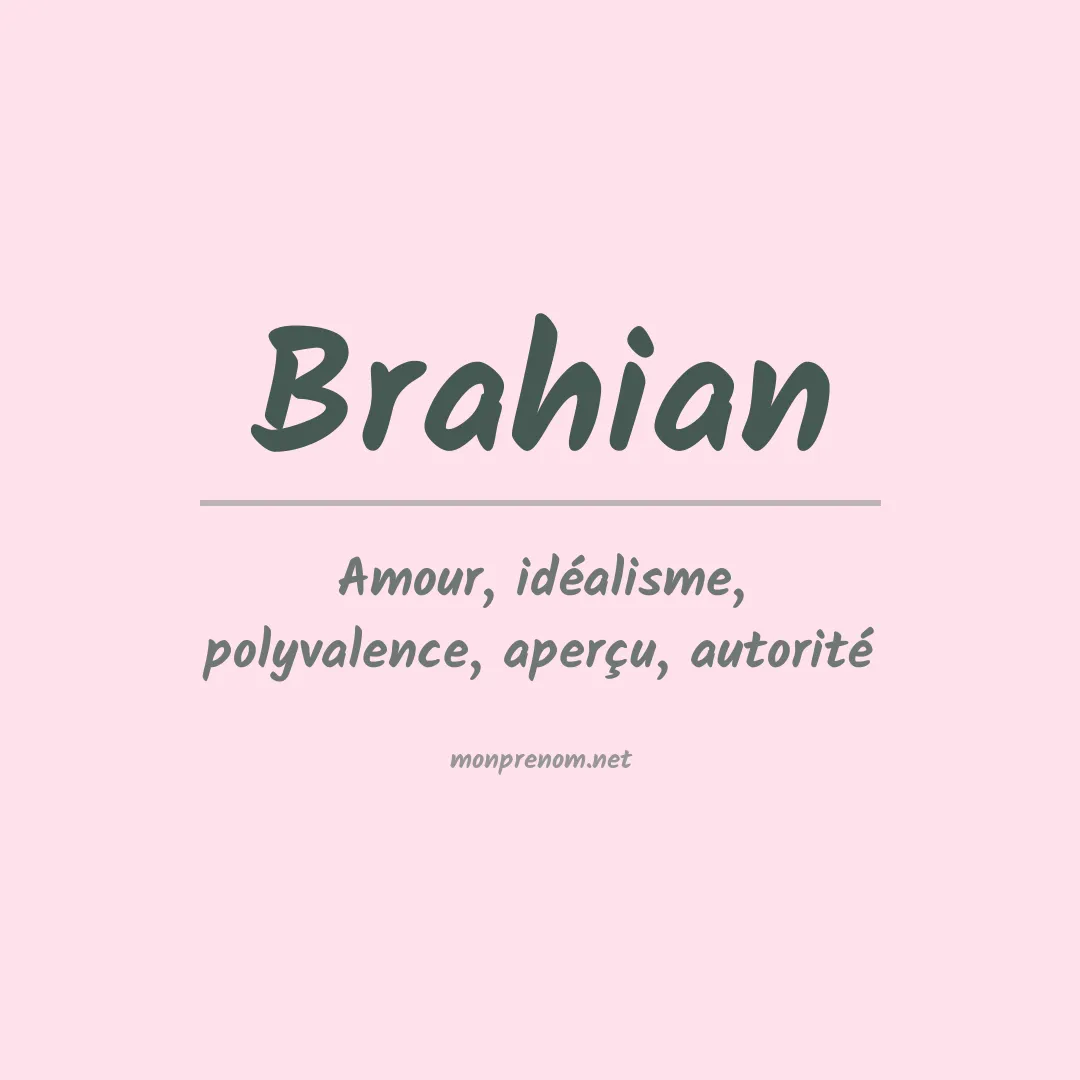 Prénom Brahian