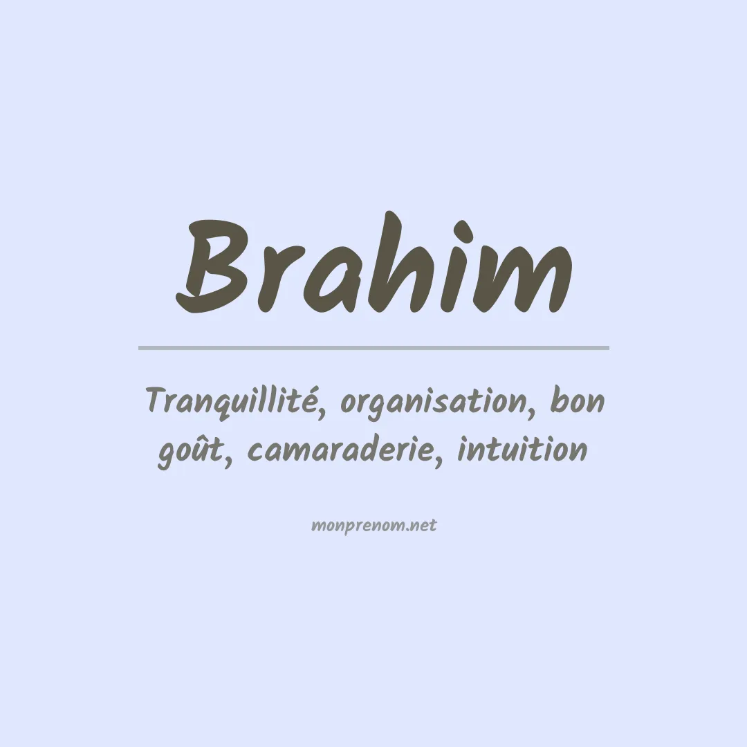 Prénom Brahim