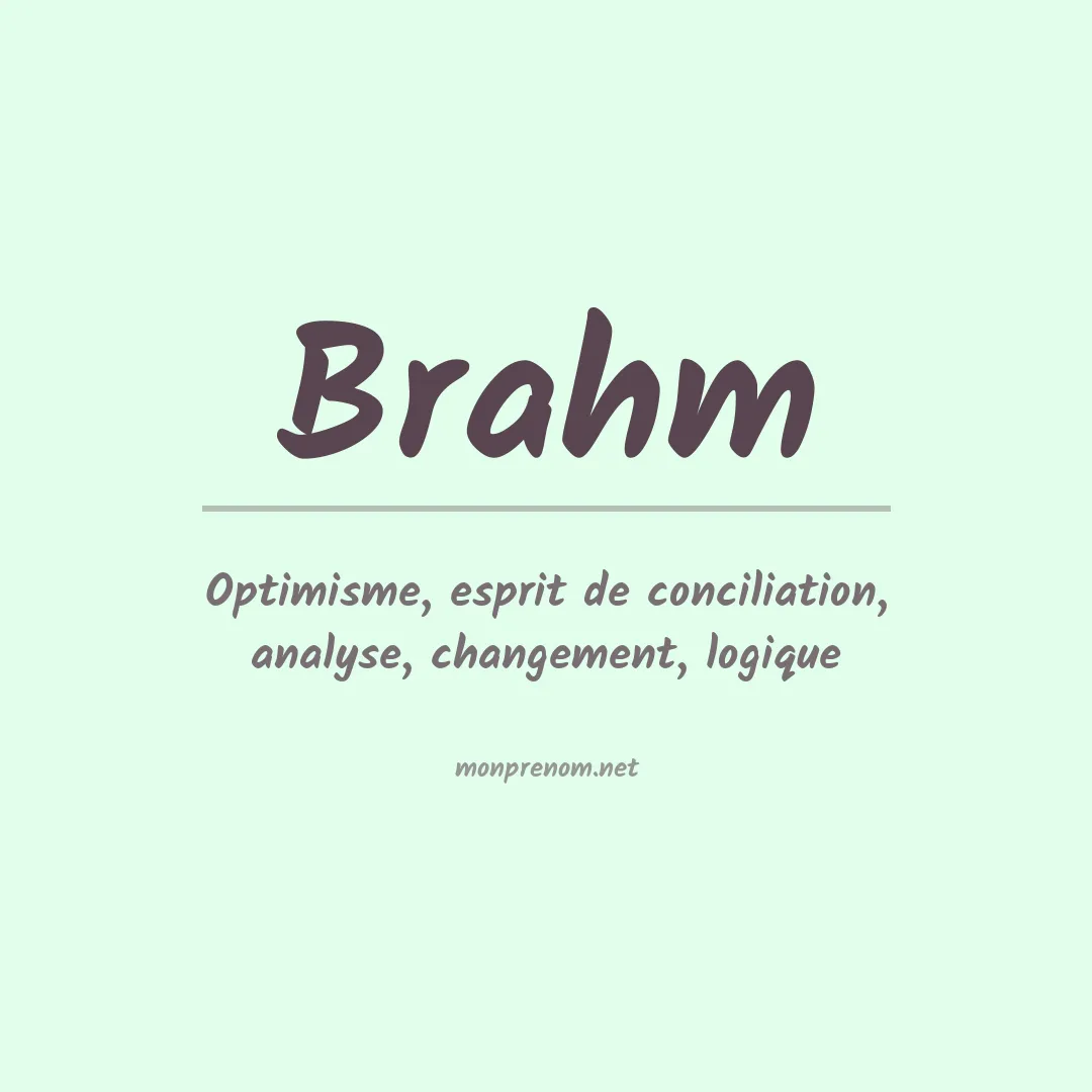 Prénom Brahm