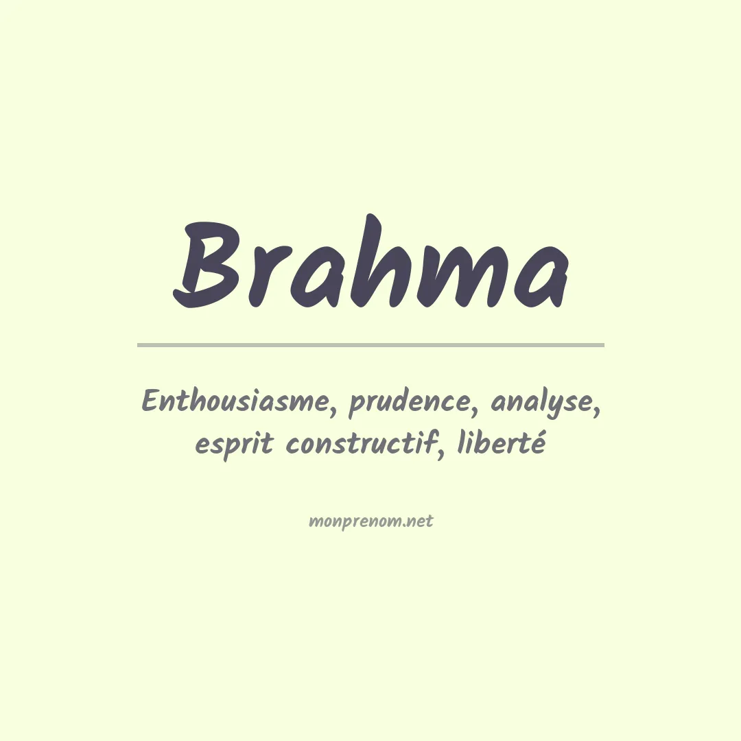 Prénom Brahma