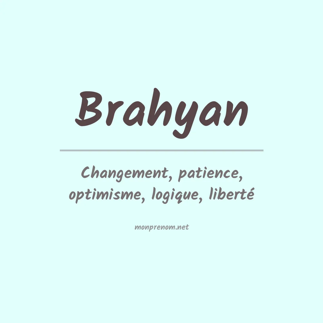 Prénom Brahyan