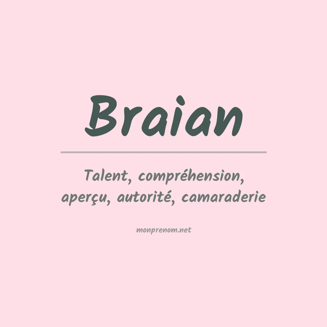 Prénom Braian