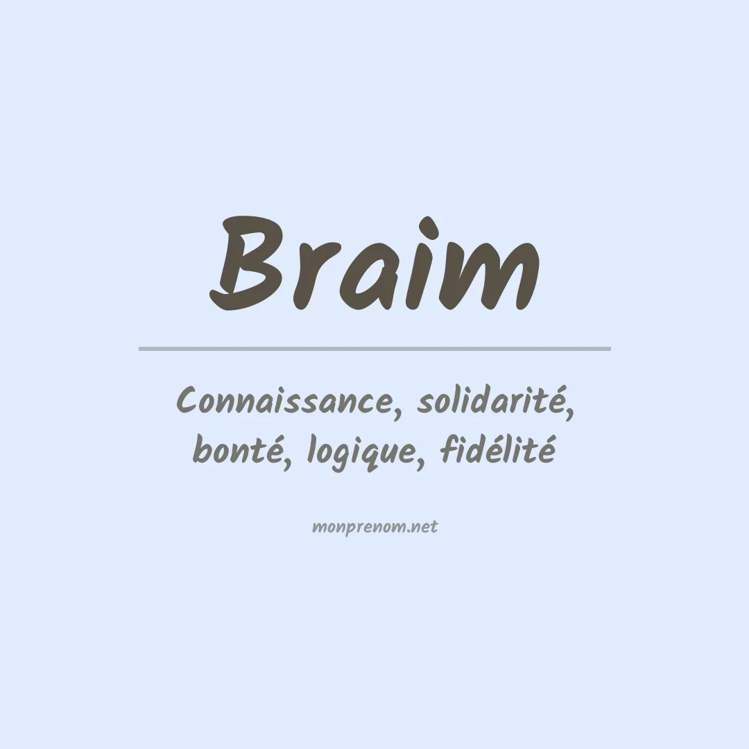 Prénom Braim