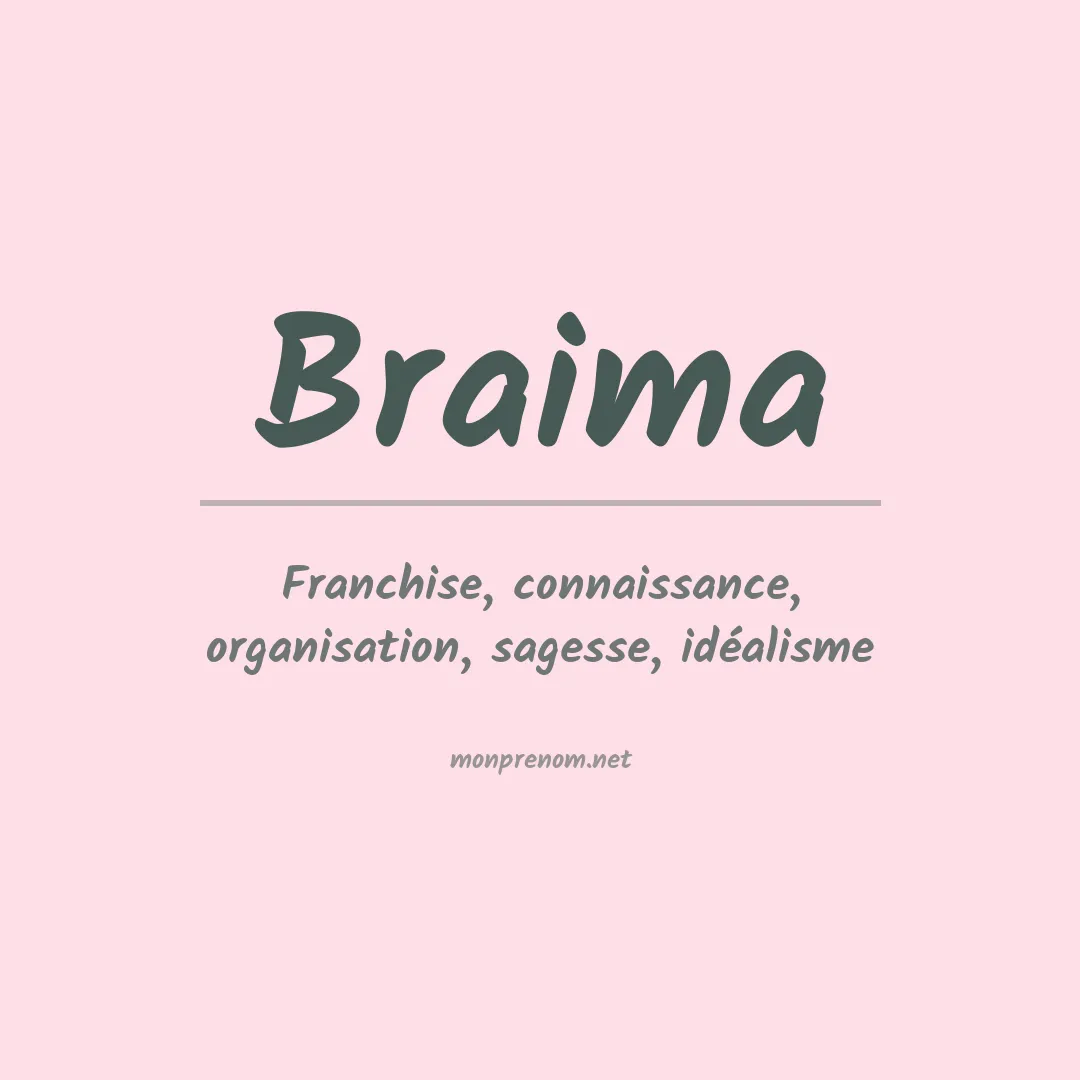 Prénom Braima