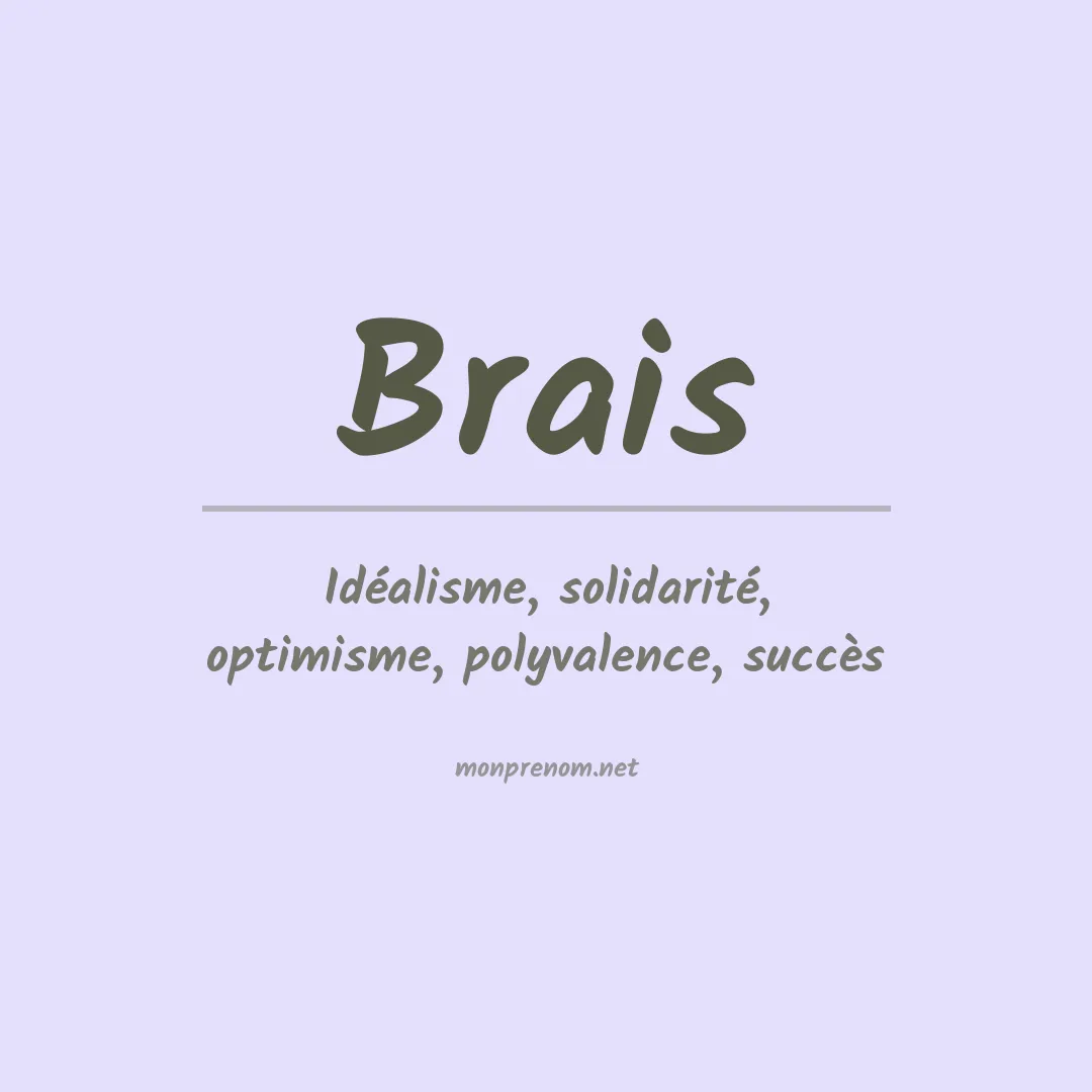 Prénom Brais